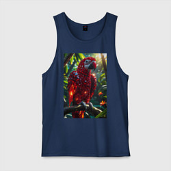 Мужская майка Попугай из драгоценных камней