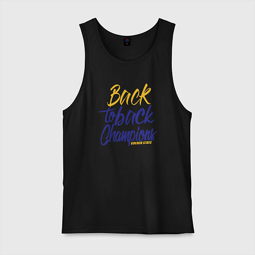 Мужская майка Golden State back to back / Черный – фото 1
