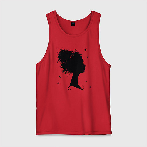 Мужская майка Flower girl / Красный – фото 1