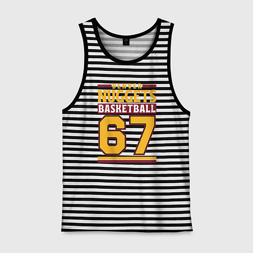 Мужская майка Nuggets 67 / Черная тельняшка – фото 1