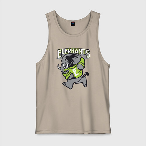 Мужская майка Elephants run / Миндальный – фото 1