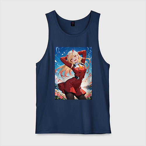 Мужская майка Марин Китагава косплей 002 Darling in the Franxx / Тёмно-синий – фото 1