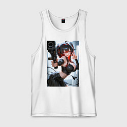 Мужская майка Девушка-демон с пистолетом