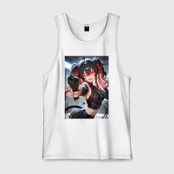 Мужская майка Девушка-демон с пистолетом