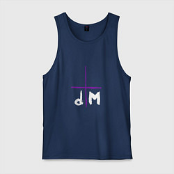 Майка мужская хлопок Depeche Mode - Sofad logos, цвет: тёмно-синий