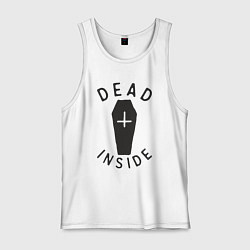 Майка мужская хлопок Мёртвец внутри, цвет: белый
