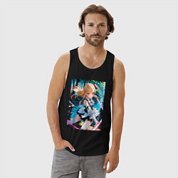 Майка мужская хлопок Марин Китагава косплей Асуны Юки, цвет: черный — фото 2