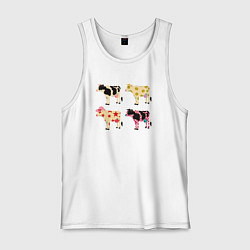 Мужская майка Милые коровы поп-арт