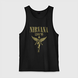 Майка мужская хлопок Nirvana live 93, цвет: черный