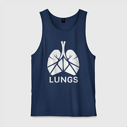 Майка мужская хлопок Легкие сигментарно, цвет: тёмно-синий
