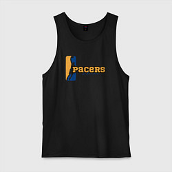 Майка мужская хлопок NBA Pacers, цвет: черный