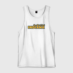 Майка мужская хлопок Speed basketball Indiana, цвет: белый