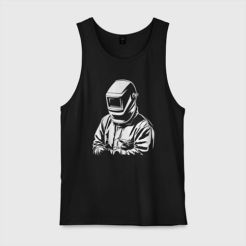 Мужская майка Сварщик в маске / Черный – фото 1