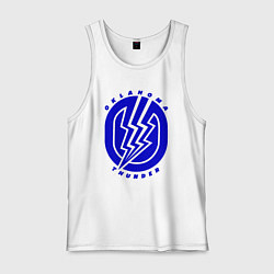 Майка мужская хлопок Oklahoma Thunder basket, цвет: белый