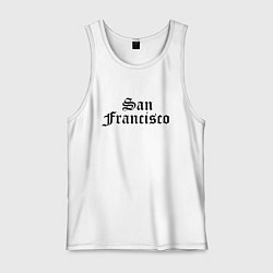 Майка мужская хлопок San Francisco California - USA, цвет: белый