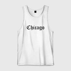 Майка мужская хлопок Chicago Illinois - USA, цвет: белый