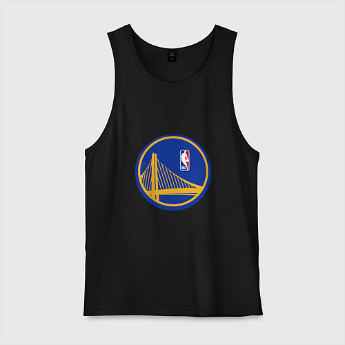 Мужская майка Голден Стэйт Уорриорз - логотип / Черный – фото 1