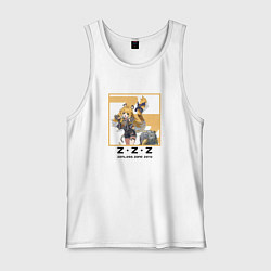 Майка мужская хлопок Цзюй Фуфу - Zenless Zone Zero, цвет: белый