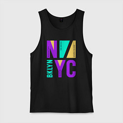 Майка мужская хлопок Районы в городе Нью-Йорк, цвет: черный