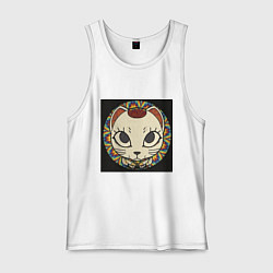 Майка мужская хлопок Радужный Дандадан, цвет: белый