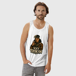 Майка мужская хлопок XXXTentacion anime, цвет: белый — фото 2