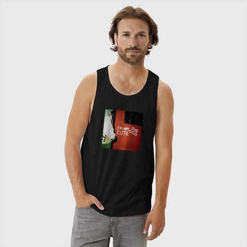 Мужская майка Граффити медвежонок / Черный – фото 3