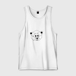 Мужская майка Геометрическая морда медведя