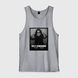 Майка мужская хлопок Оззи Осборн память, цвет: меланж