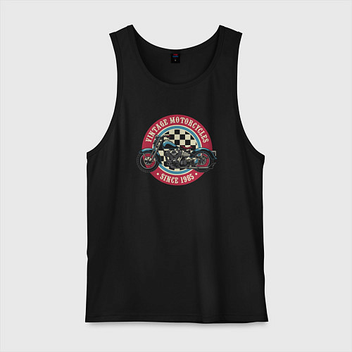 Мужская майка Vintage motorcycles / Черный – фото 1