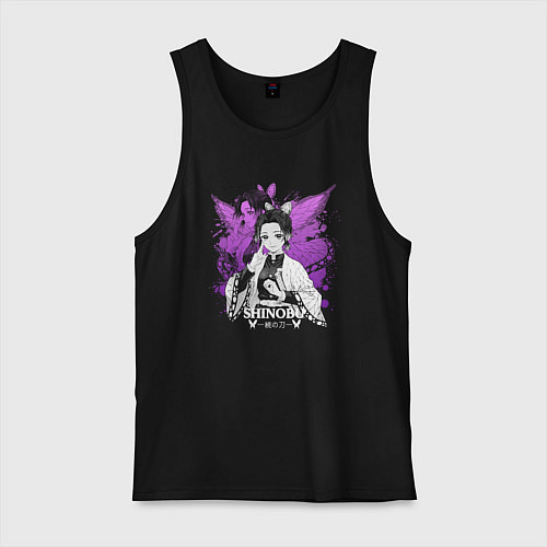 Мужская майка Шинобу кочо - y2k / Черный – фото 1