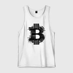 Майка мужская хлопок Urban биткоин, цвет: белый