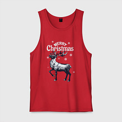 Мужская майка Merry christmas deer