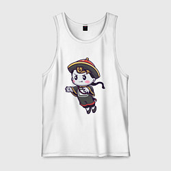 Майка мужская хлопок Japan girl, цвет: белый