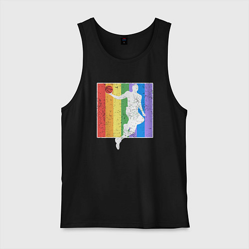 Мужская майка Play basket / Черный – фото 1