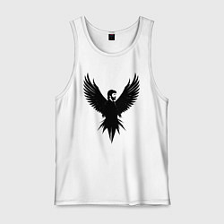 Майка мужская хлопок Крылатый Чак Норрис, цвет: белый