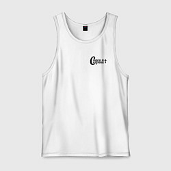 Мужская майка Спаси и сохрани минимализм черный