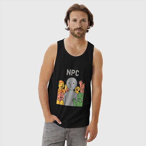 Мужская майка NPC / Черный – фото 3