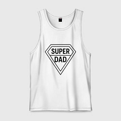 Майка мужская хлопок Superdad, цвет: белый