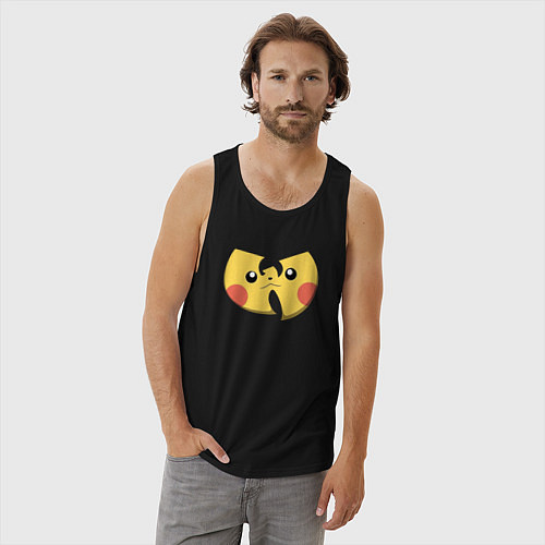 Мужская майка Wu-tang Pikachu / Черный – фото 3
