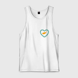 Мужская майка Кипр в сердечке