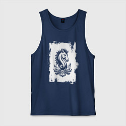 Мужская майка Белый жеребец