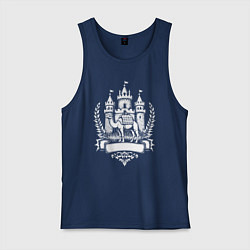 Майка мужская хлопок Замок и верблюд Челябинск, цвет: тёмно-синий