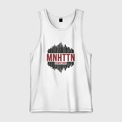 Майка мужская хлопок Manhattan downtown, цвет: белый