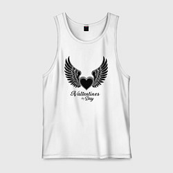 Мужская майка Крылья любви: День святого Валентина
