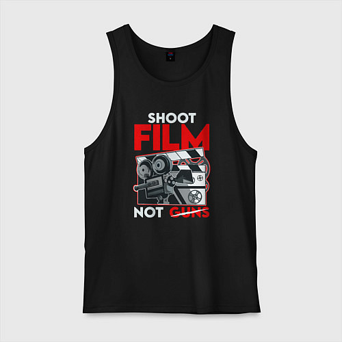 Мужская майка Снимай фильмы / Черный – фото 1