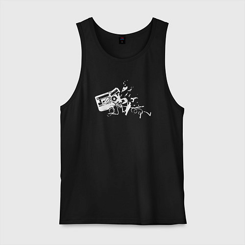 Мужская майка Tape crash / Черный – фото 1