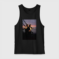 Майка мужская хлопок Titanic love, цвет: черный