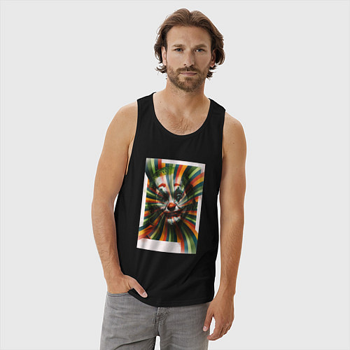 Мужская майка Joker face / Черный – фото 3