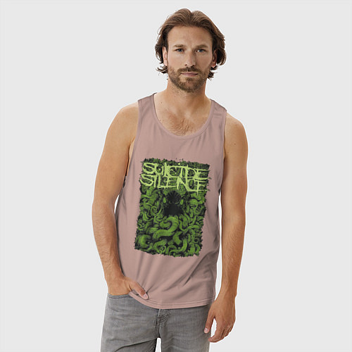 Мужская майка Suicide Silence / Пыльно-розовый – фото 3