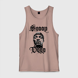 Майка мужская хлопок Snoop Dogg Face, цвет: пыльно-розовый
